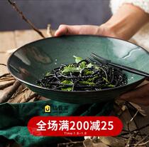 Pull Noodles Bowl China Wind Neutrale Bowl Home Porcelain Bowl Nostalgia Old Vintage Vintage Student Brief Korean Mix Rice Bowl Big