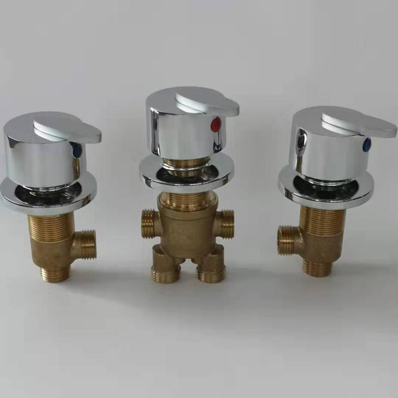 Bathtub hot and cold water switch mixing valve Two-piece faucet Surf cylinder control valve Massage cylinder accessories Three-piece set