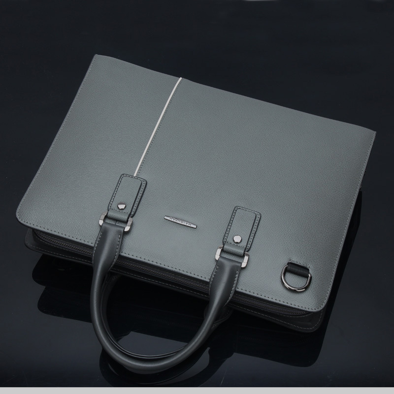 Multifunctional Men's Briefcase, Business Casual Leather Men's Bag, Handbag, Computer Bag, Genuine Fashionable Document Bag, Trendy