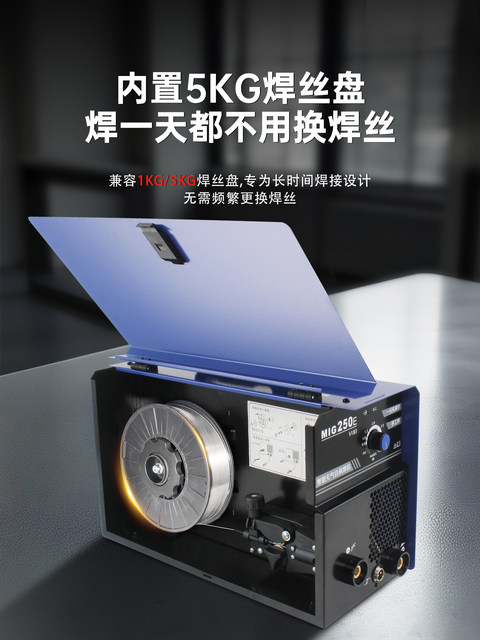 Ruiling Gasless Mig Welding Machine, Dual-Purpose Oxygen Gas Shielded Welding and Manual Welding All-In-One Machine, Dual-Use for Home and Industrial Grade, 220V Small Size