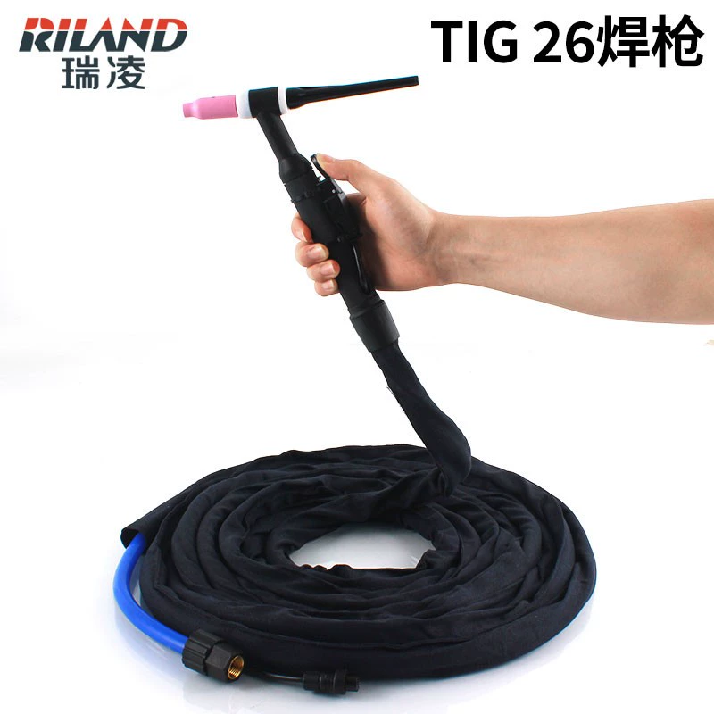 may hàn tích Ruiling phụ kiện máy hàn hồ quang argon Súng hàn hồ quang argon tig26 hàn tay cầm dòng súng làm mát bằng không khí 4 mét/8 mét Ruiling phụ kiện chính hãng máy hàn tig jasic 250s han tig Máy hàn tig