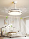 2024 New Model Restaurant Fan Light, Light Luxury Dual-Purpose Ceiling Fan Light, Silent Invisible Zhongshan Lighting Fixtures