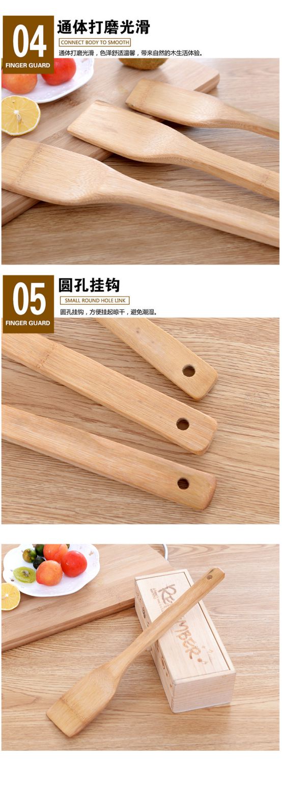 Xẻng tre không dính đặc biệt thìa gỗ nấu ăn bằng thìa không làm tổn thương các dụng cụ nhà bếp kệ gia vị inox