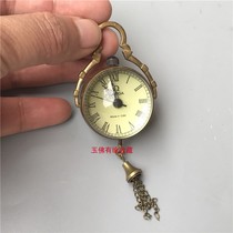 Antique nostalgometer clamshell with chain subclassical old fashioned clock ancient clockwork mechanical watch Merchants Decorative Pendant Bronze Table