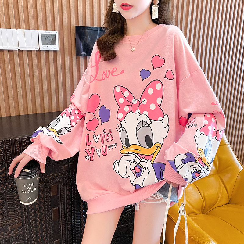 Pregnant Woman Sweatshirt Autumn Style Loose Pregnancy Mid-Medium Long Version Outwear Jacket Overcoat With Late Thin and Autumn Clothing