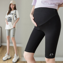 Pregnant women's safety pants can adjust the pure cotton in the late pregnancy to prevent the walk of the five-point pants