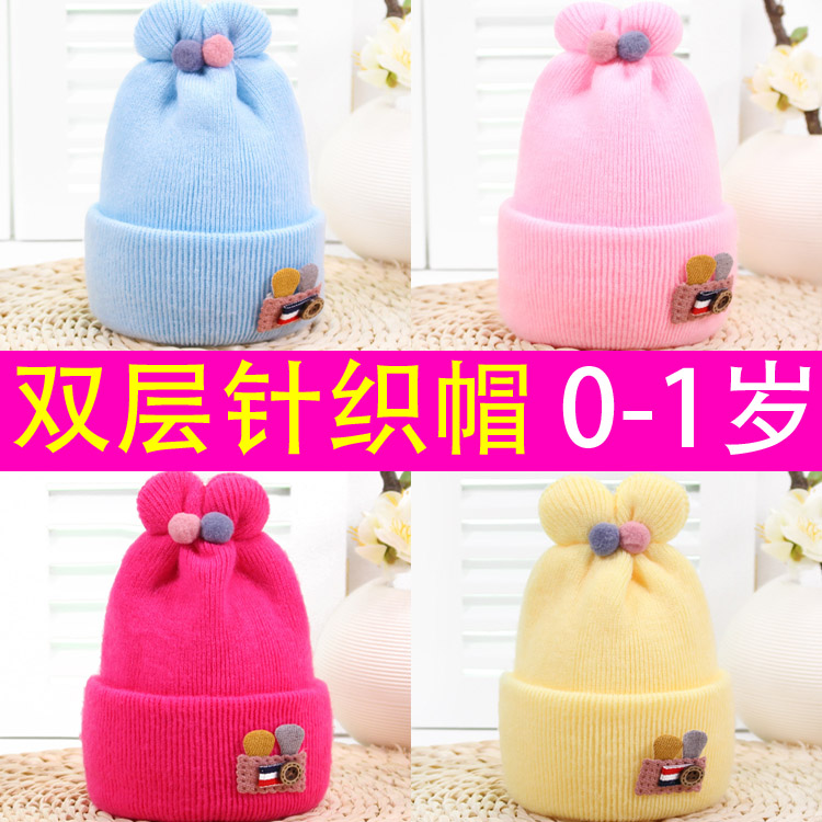 Baby Hats 0-12 Month Newborns Hood Heads Cap Baby Wool Cap Newborn Cashmere Fetal Hat Autumn Winter