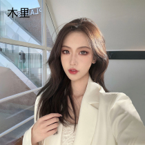 Wig woman long straight hair in eight words Liu Hai live-action hair-style full headgear style natural light and thin lace hair set