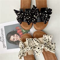 Welfare wave point butterfly festival soft and comfortable without grinding feet white soft leather leather sandals slippers summer