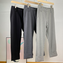  Export single spring and autumn flanging is not easy to deform pencil cigarette tube nine-point pants casual all-match trousers