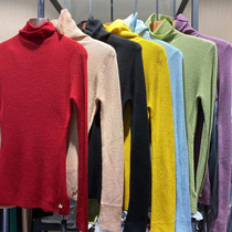  Max high-end thin turtleneck bottoming shirt 100 pure wool slim-fit inner pile collar knitted sweater autumn and winter women