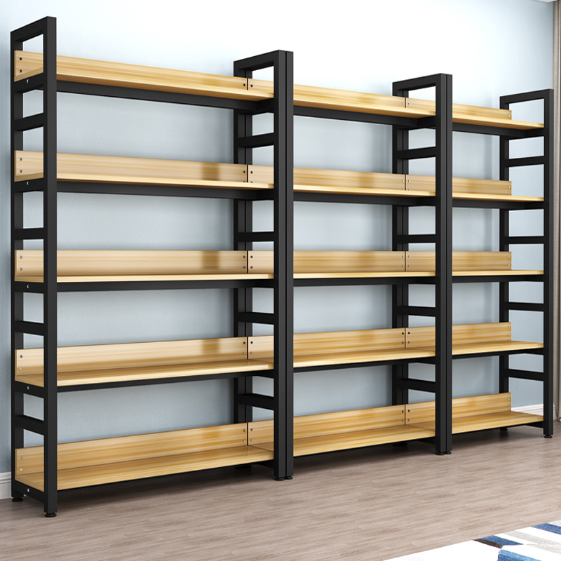 Bookshelves Simply Modern Steel Wood Shelf Show Bookcabinet Multilayer Shelf Household Iron Storage