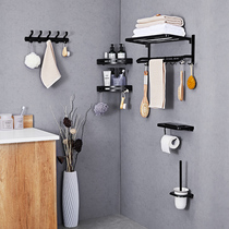 Free Punching Hair Towel Rack Bathroom Toilet Shelf Wall-mounted Bathroom Toilet Triangle Containing the Divine Instrumental supplies Great All
