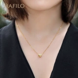 Золотое ожерелье, маленькая подвеска в форме сердца, золотая цепочка, 3D