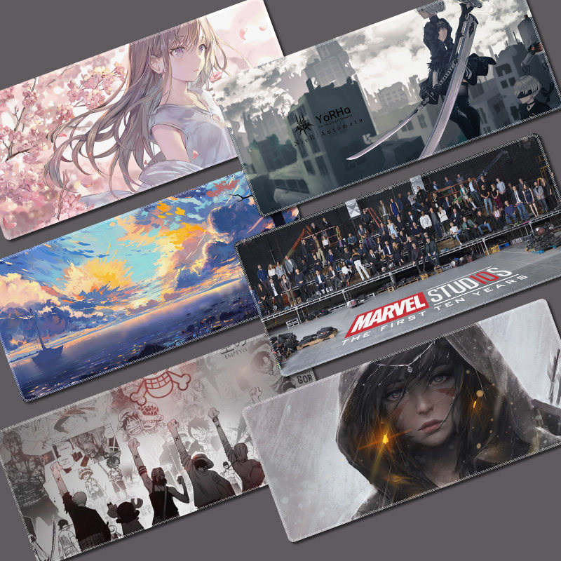 Large game mouse pad Lock edge animation two yuan e-sports Internet cafe thickened advertising customization Laptop desk pad Desk pad Student desk keyboard hand holder creative customization