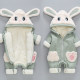 Baby winter jumpsuit baby full moon coat newborn plus velvet thickened quilted go-out clothing hugging rabbit romper