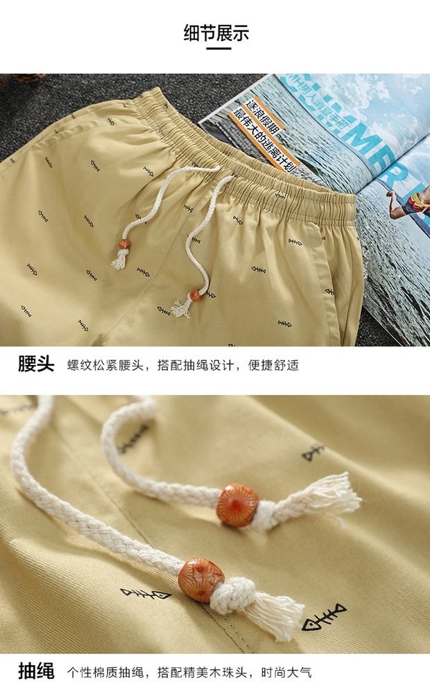 Mùa hè kích thước lớn quần short nam rộng rãi cộng với phân bón để tăng chất béo mông béo năm điểm trong phần mỏng của căng quần áo nam cao cấp