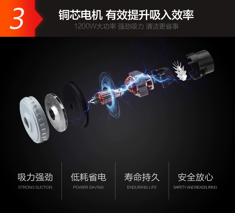 Máy hút bụi Yili trang trí nhà mạnh hộ gia đình nhỏ thương mại công suất cao khô và ướt thổi thảm công nghiệp máy thùng - Máy hút bụi
