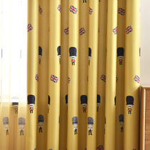 British cartoon childrens room Full blackout finished curtain bedroom bay window balcony insulation shade custom fabric