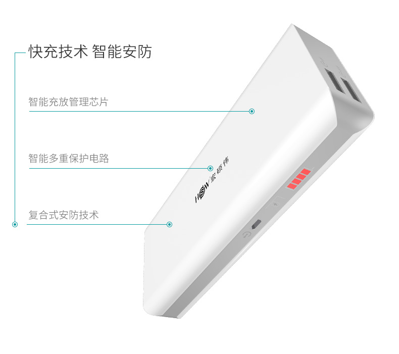 Sạc kho báu 10000 mAh cung cấp năng lượng di động Dual USB đầu ra điện thoại di động máy tính bảng phổ thông mini di động sạc kho báu