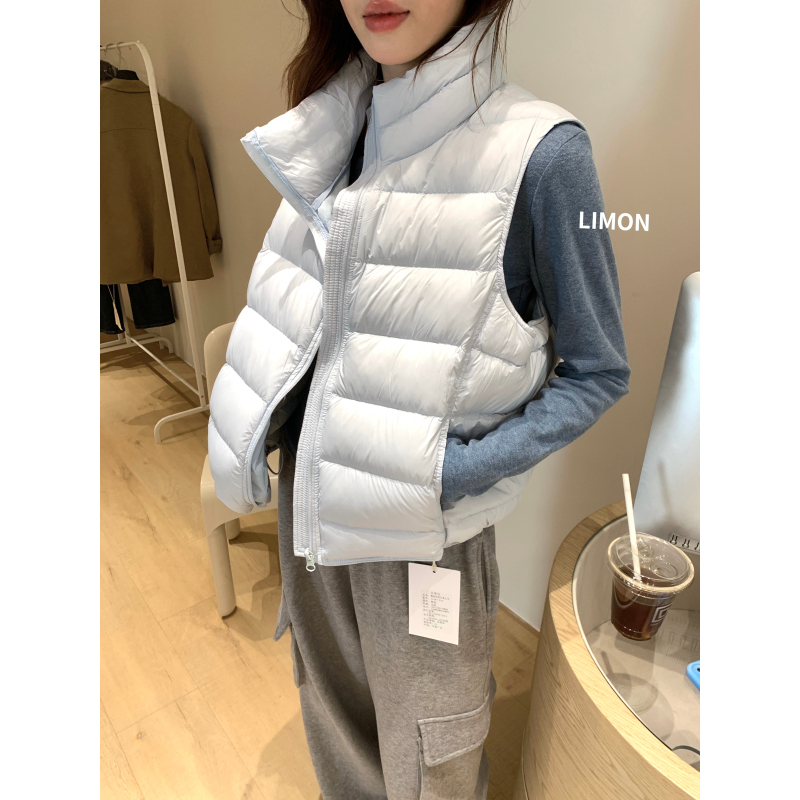 Lemon Green Tea - Best-Selling Lightweight, Durable, Warm, Stand-Up Collar, Short Turtle-Back down Vest, New National Standard Lemon Green Tea - Best-Selling Lightweight, Durable, Warm, Stand-Up Collar, Short Turtle-Back down Vest, New National Standard