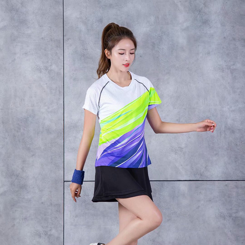 Table tennis badminton sportswear suit Men's and women's summer quick-drying air-permeable short-sleeved t-shirt sweat-absorbing pants and skirts Cultural shirt