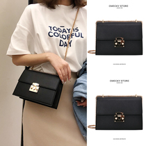  High-end sense of foreign style 2020 black chain bag female bag student Korean version wild messenger 2021 new small square bag