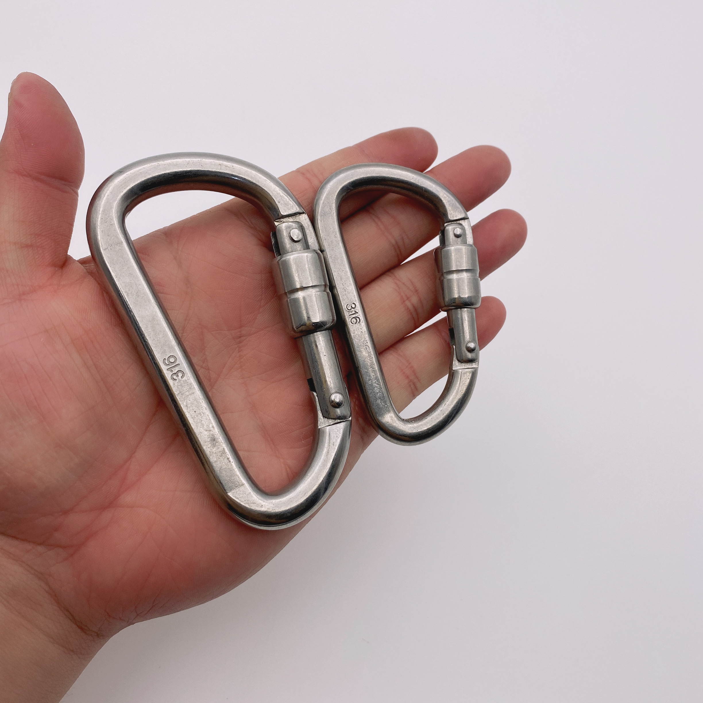 High bearing 316 stainless steel professional climbing lock climbing button hook outdoor fast - linked secure lock lock button