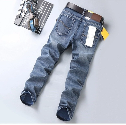 Джинсы, оригинальные шелковые штаны, свободный прямой крой, высокая талия