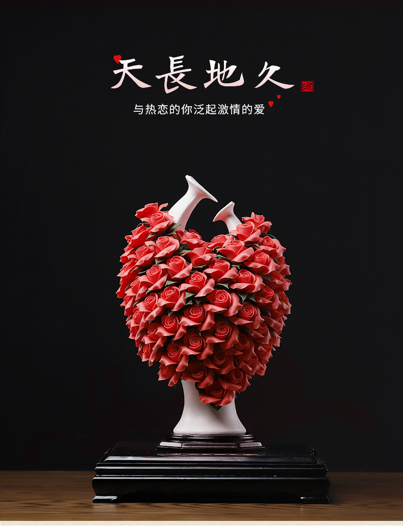 The east mud wedding present ceramic flowers furnishing articles for girlfriends friend colleague gift newly - I bridal chamber decorates