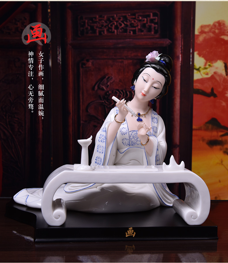 Oriental classic beauty place Chinese soil ceramics study ancient frame sitting room adornment/got connected to chassis