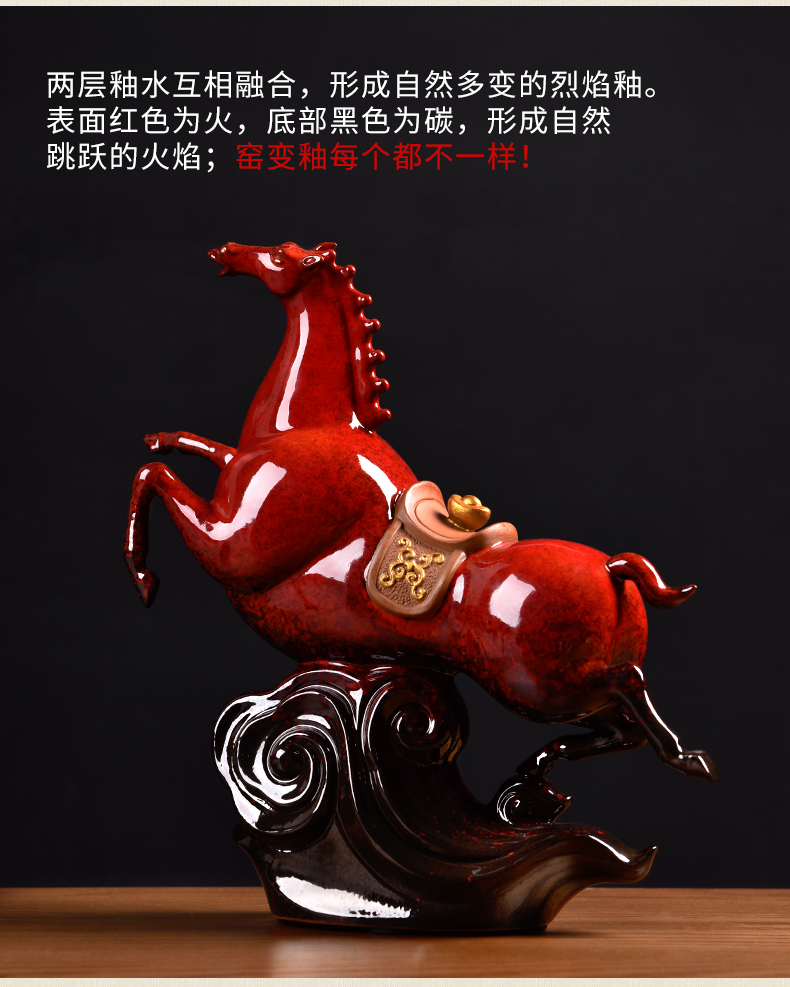 Oriental clay ceramic horse horse furnishing articles office desktop decoration business gifts/success