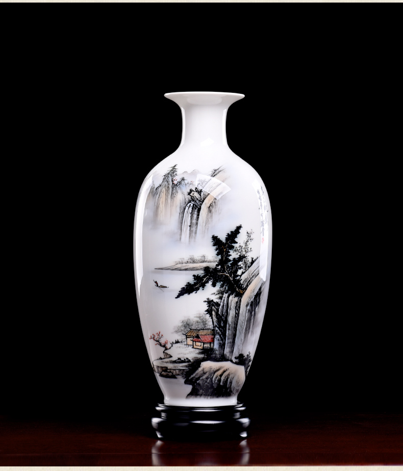 Oriental soil hand - made ceramics vase furnishing articles of new Chinese style living room TV cabinet/Chinese bottle ornament