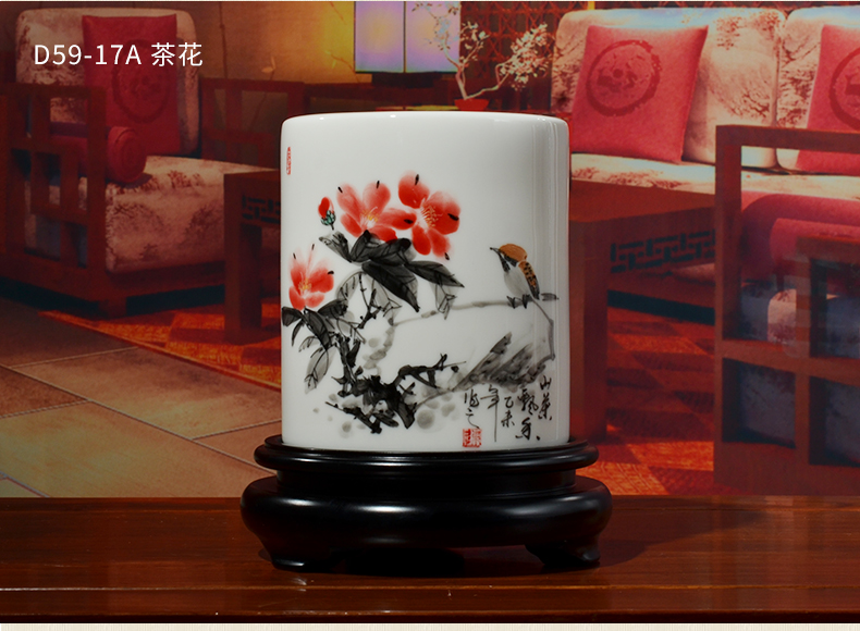 Oriental hand - made ceramic brush pot soil practical office furnishing articles study the elder the teacher commemorative gifts