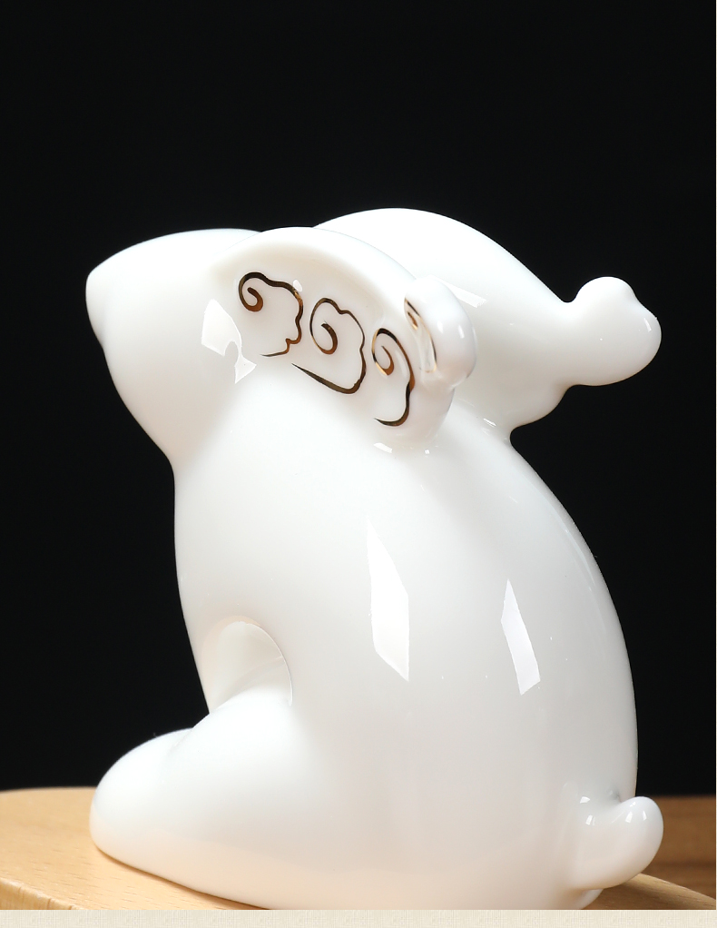 Oriental clay ceramic mascot mouse small place, a 2020 year of the rat New year gifts/cloud a night light