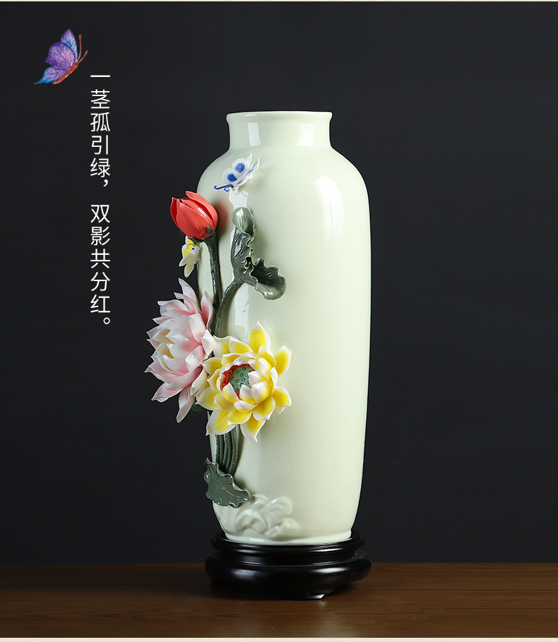 Oriental clay ceramic vase furnishing articles sitting room ark of high - grade decorative decoration/recent manual arts and crafts