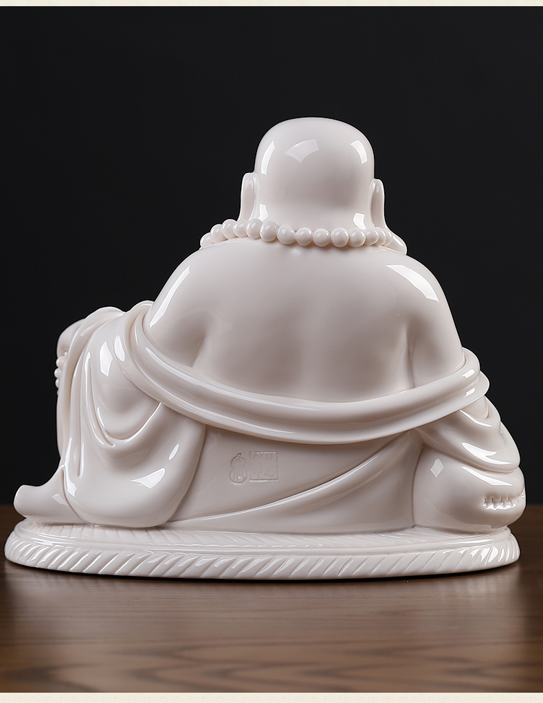 Oriental soil dehua white porcelain its art ceramic laughing Buddha furnishing articles/by futon maitreya D15-83 - a