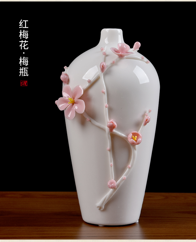 The east mud new Chinese ceramics are dried flowers wine home furnishing articles Chinese wind sitting room vase decoration