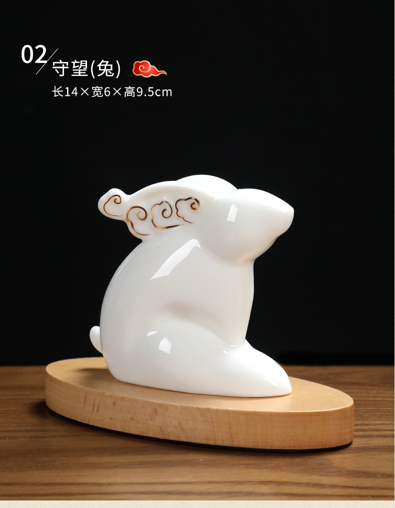 Oriental clay ceramic mascot mouse small place, a 2020 year of the rat New year gifts/cloud a night light