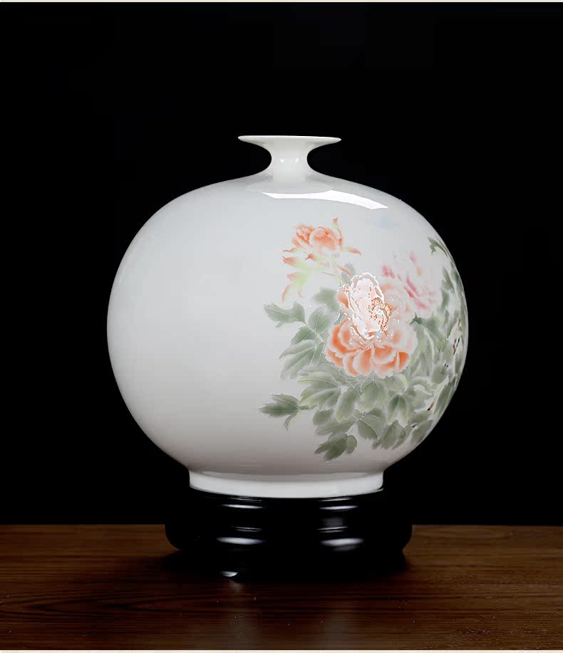 Oriental clay ceramic vase furnishing articles Chinese rich ancient frame wine sitting room adornment porcelain technology/wealth and good luck