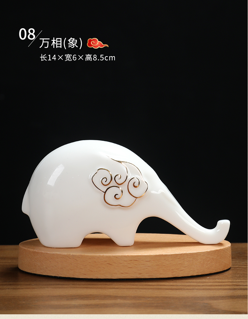 Oriental clay ceramic mascot mouse small place, a 2020 year of the rat New year gifts/cloud a night light