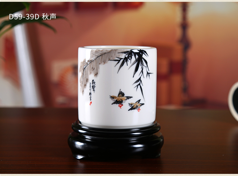 Oriental hand - made ceramic brush pot soil practical office furnishing articles study the elder the teacher commemorative gifts