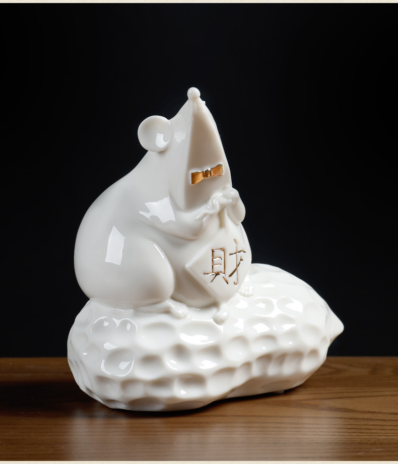 Oriental clay ceramic mice furnishing articles 2020 year of the rat rat sitting room decoration/qiao rat generative