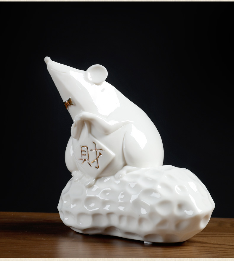 Oriental clay ceramic mice furnishing articles 2020 year of the rat rat sitting room decoration/qiao rat generative