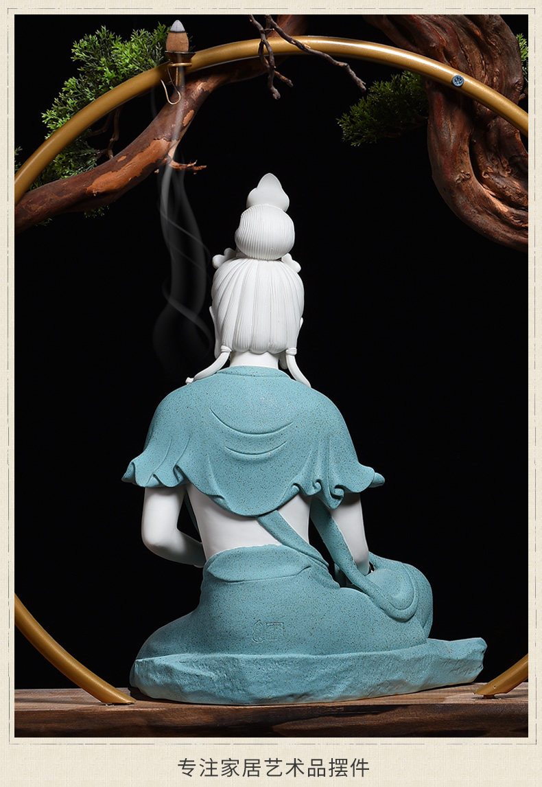 Oriental Chinese ceramic zen soil characters furnishing articles/comfortable guanyin sitting room porch dehua white porcelain arts and crafts