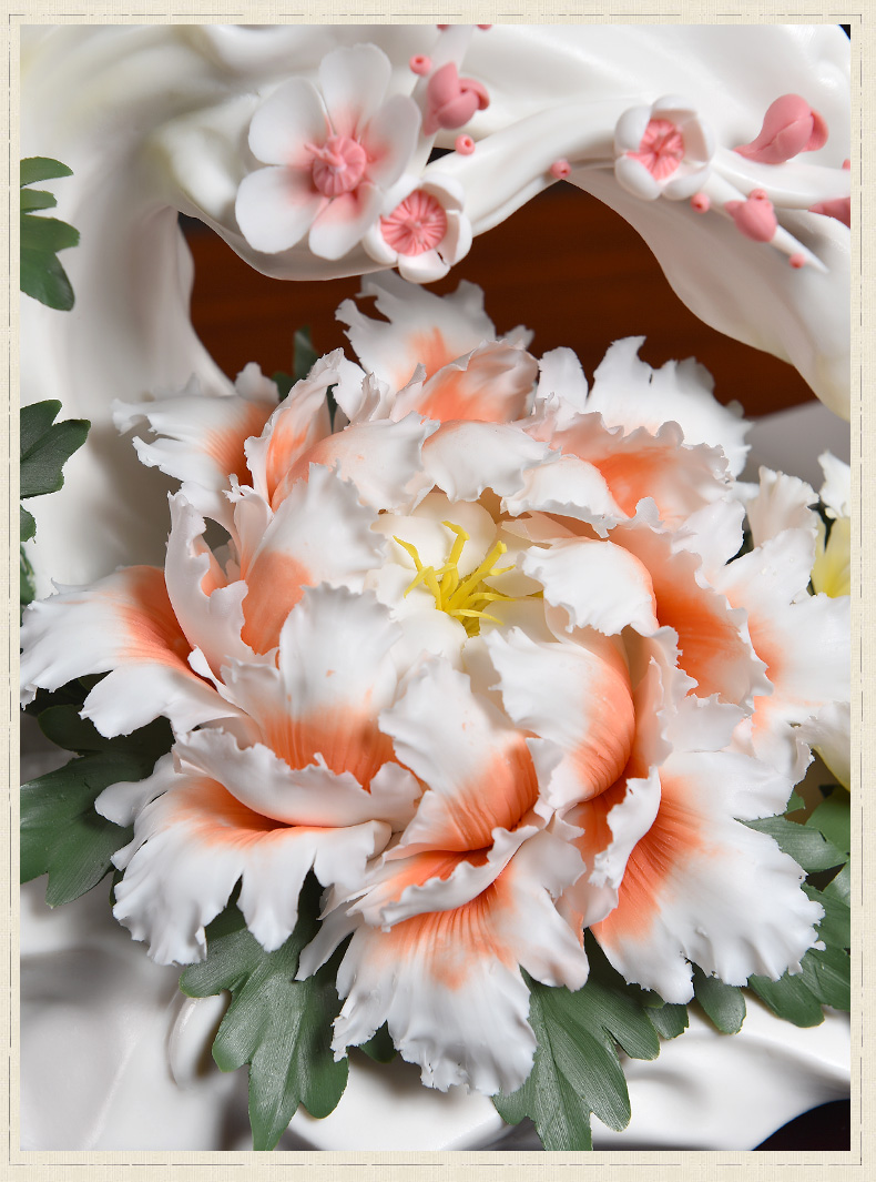 Oriental soil high - grade beaming ceramic flower its art of Chinese style wedding gift sitting room adornment is placed