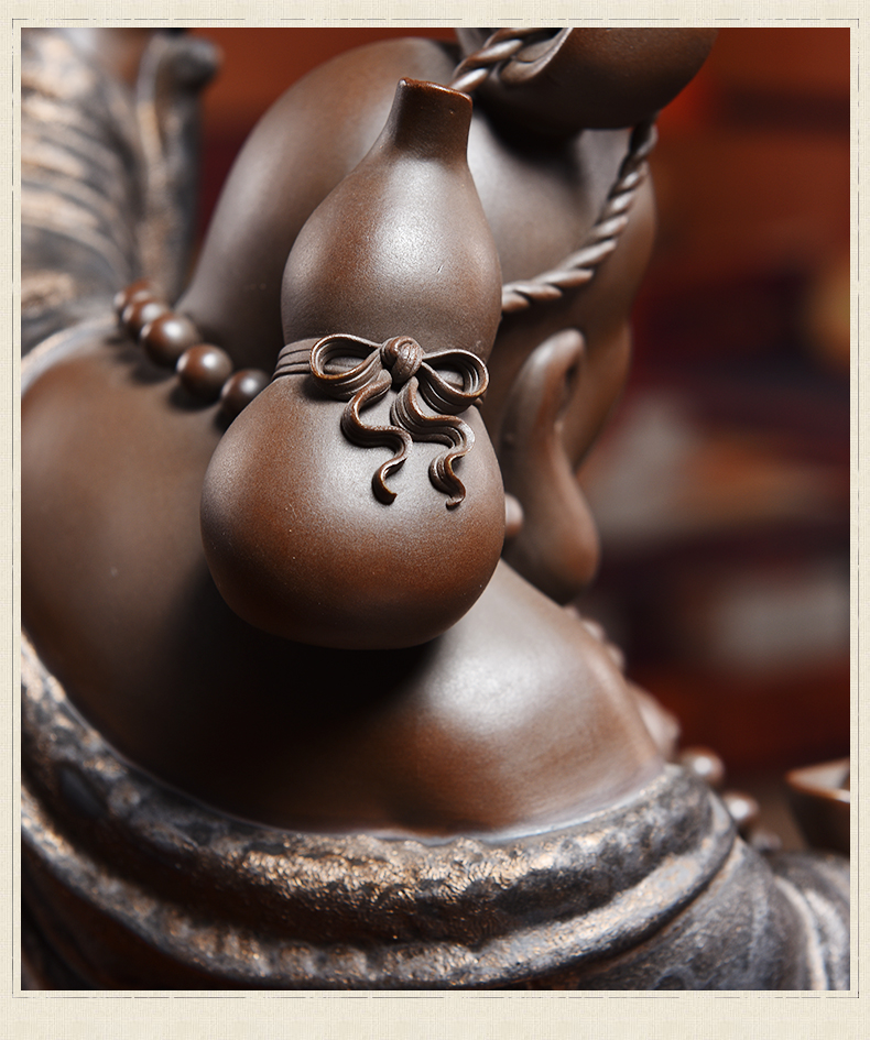 Oriental clay ceramic smiling Buddha furnishing articles of Chinese style household adornment version into gifts/everything goes well