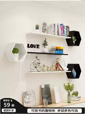 Wall shelf Living room Bedroom TV background wall decoration Creative wall shelf Wall shelf Partition rack
