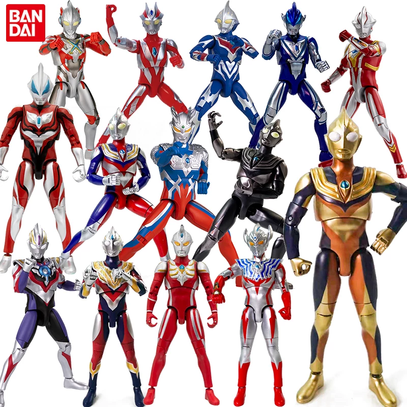 Bandai, Ультра, многосуставная подвижная Ултрамэн Тига, кукла, игрушка, издает звуки