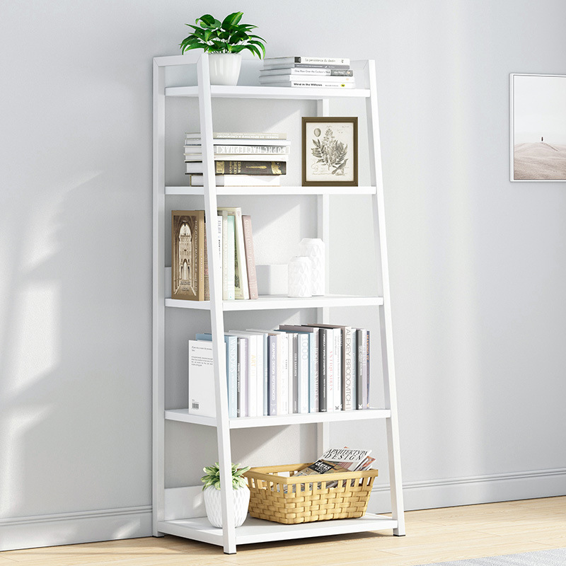 Simple steel wood bookshelf Multi-functional floor easy shelf multilayer storage shelf Practical combined display shelf